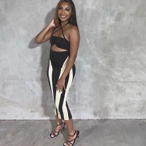 Original Fashion Nova Cross Strapped Black Dress